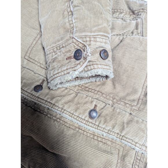VTG Aeropostale Jacket Mens S Sherpa Lined Corduroy Western Grunge Y2K Rancher - Picture 3 of 7